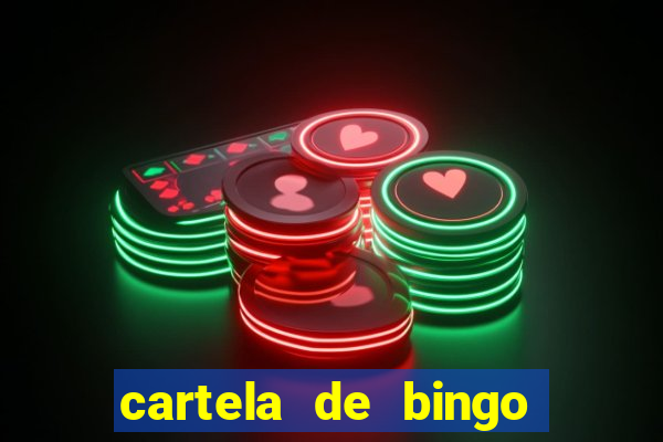 cartela de bingo pra imprimir